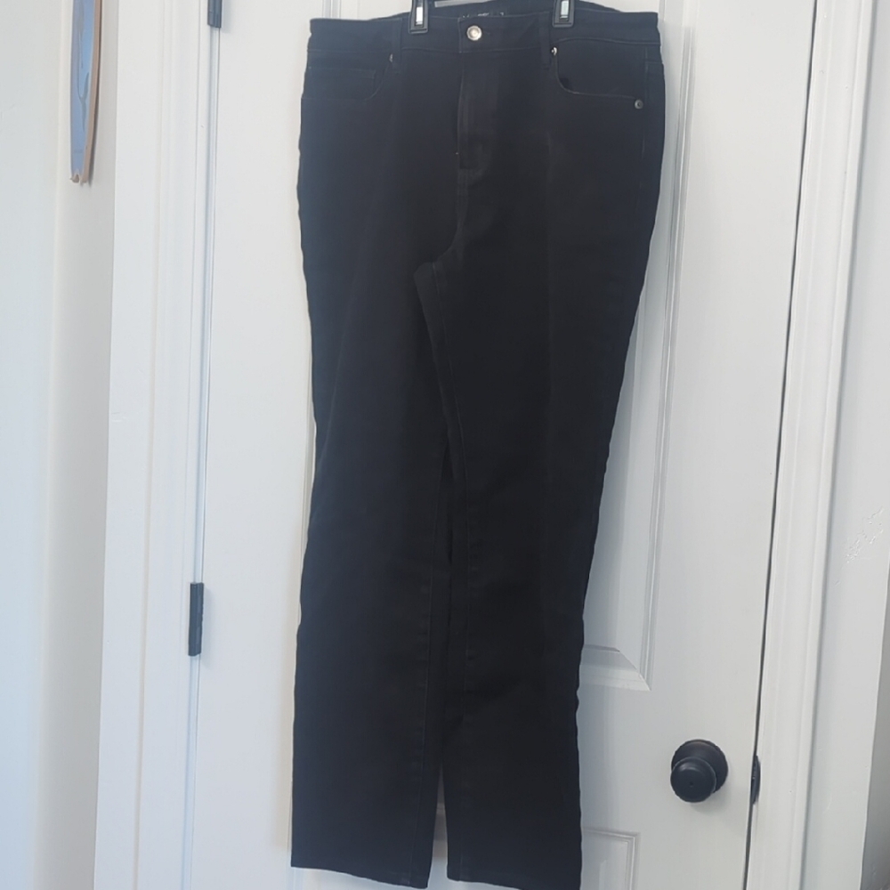 Members Mark Solid Black Straight Leg Jeans Classic Fit